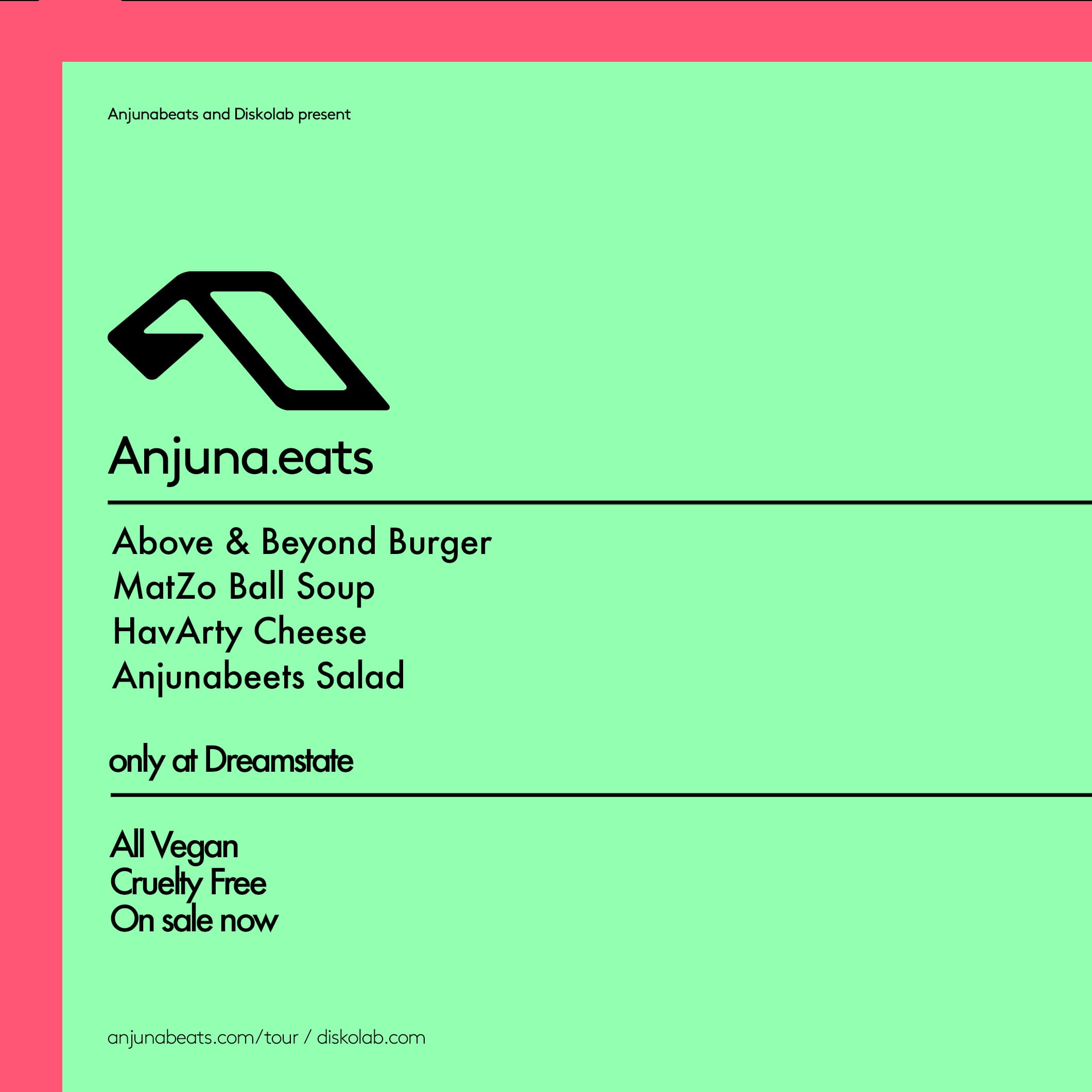 Anjuna.eats promotional menu.